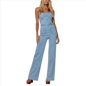 STONED IMMACULATE | Jean Genie Sleeveless Denim Jumpsuit in Size XS